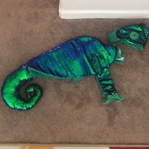 Sequin Chameleon dog costume